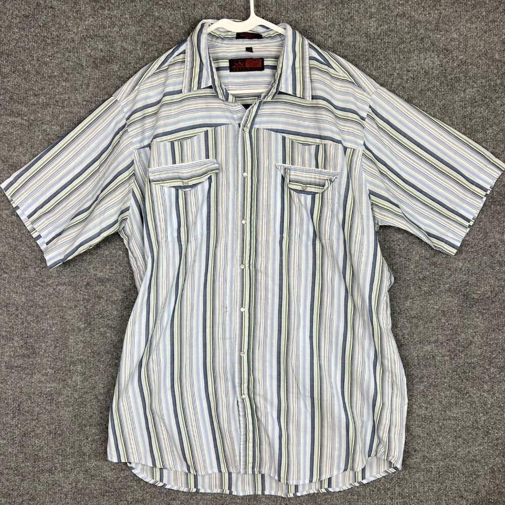 Canyon Guide Outfitters western style pearl snap plaid button up‎ mens XL/Tall